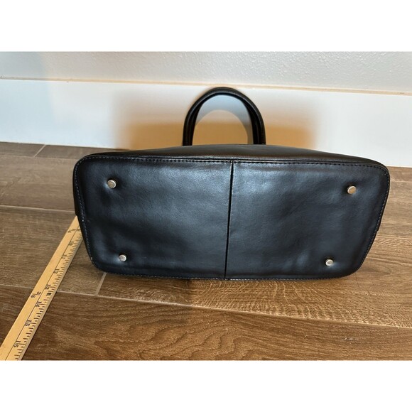 Antonio Melani Satchel Handbag Quilted Black Leather - Picture 4 of 16